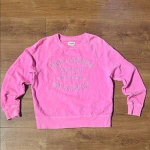 Zadig & Voltaire Embroidered Pink Crewneck